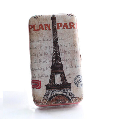 

Brand women PU leather purse female long bag of the Eiffel Tower cartoon printing women wallet fashion clutch bag