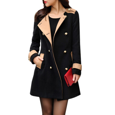 

CT&HF Women Double-breasted Winter Woolen Coat