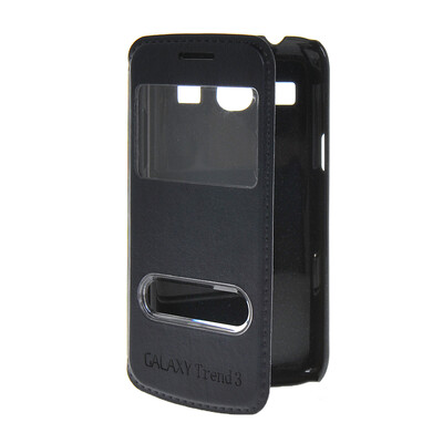 

MOONCASE View Window Leather Side Flip Pouch Shell Back ЧЕХОЛ ДЛЯ Samsung Galaxy Core Plus G3500 / Trend 3 G3502 Blue