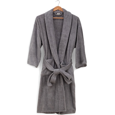 

SANLI hooded belt thick cotton bathrobe