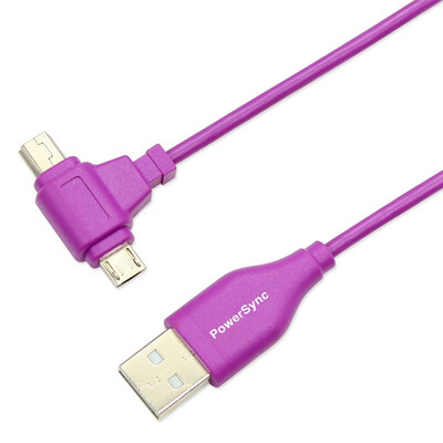 

(PowerSync) CUB2GER7010A 2.0T тип двухсторонняя зарядка передача данных двойное использование линия фиолетовый