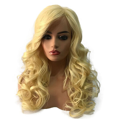 

StrongBeauty Long Curly Blonde Hair Wig Synthetic Big Curly Party Cosplay Wig Doll Wig 18 Inch