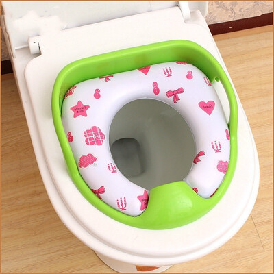 

Auxiliary toilet seat for children Cartoon soft PU baby boy toilet seat closet