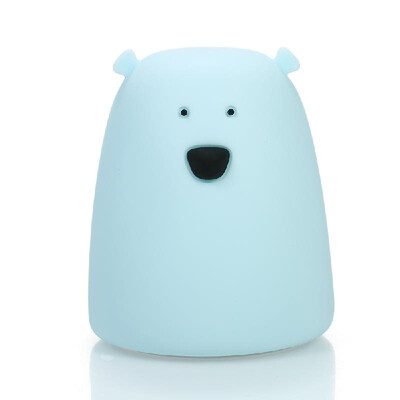 

Mini White Bear Night Light Cute Desk Light Bedside Lamp Colorful Light Color Changing Light Nursery Sleep LED Light
