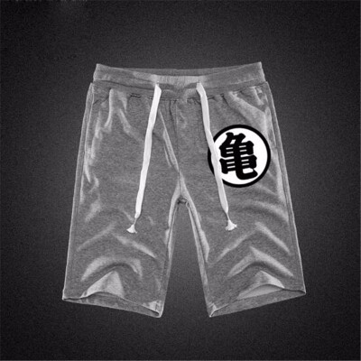 

Summer Funny Print Shorts Men Cotton Dragon Ball Goku Black Hot Pockets Waistband Mens Shorts Knee Fashion Sweatpants Casual