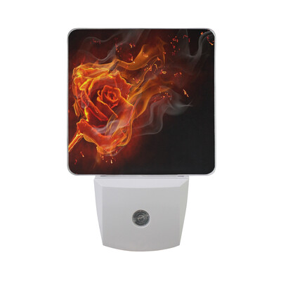 

ALAZA LED Night Light With Smart Dusk To Dawn SensorFlamy Symbol Fire Man Plug In Night Light