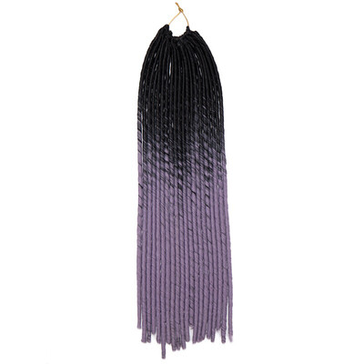 

20" Two Ombre Braiding Hair Extension Faux Locs Synthetic Crochet One Piece Hair Braids 100g
