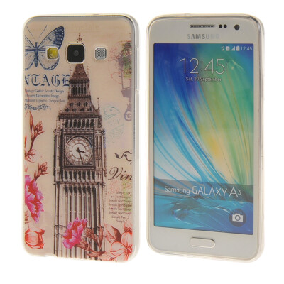 

MOONCASE Clock Tower Pattern Soft Silicone Gel TPU Flexible Shell Protective Case Cover for Samsung Galaxy A3 a03