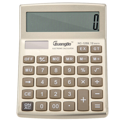 

Guangbo (GuangBo) desktop calculator office financial fashion soil Hao gold single loaded NC-1259