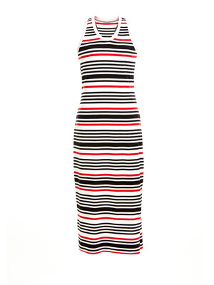 

Leisure Colorful Striped Women Tank Dress