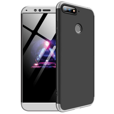 

MOONCASE Moto G6 three-piece all-inclusive shield - black silver