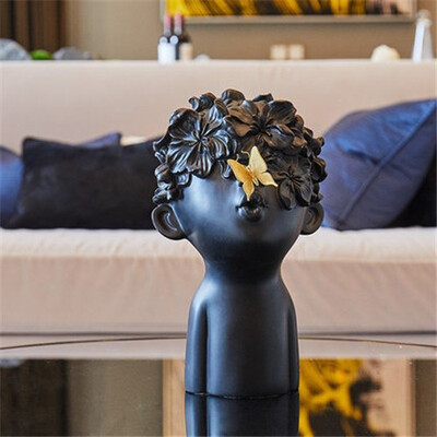 

Nordic resin child art abstract crafts ornament people sculpture home decor handicraft birthday gift wedding decorations gift