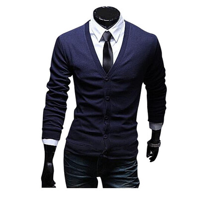 

Zogaa New Mens Knitwear V-neck Fashion Casual