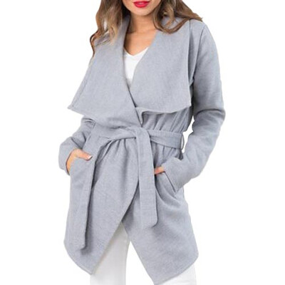

CT&HF Women Casual Trench Coat Loose Outerwear