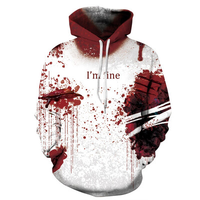 

QYDM-315 Mens Hoodie 3D Printed Women Pullover Sweater