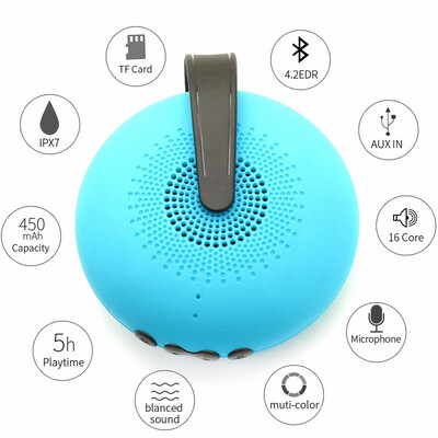 

Mini Outdoor IPX67 Waterproof Wireless Bluetooth Speaker support TF with hand-free&FM function