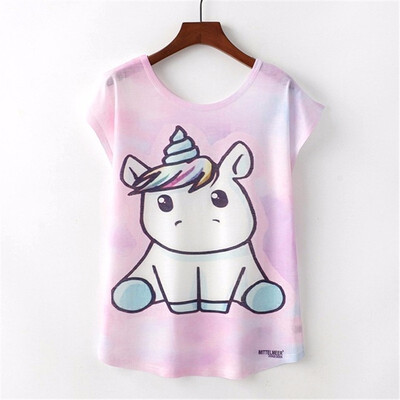 

Summer Women T Shirt lovely Harajuku Kawaii Cute Style Letter Print T-shirt