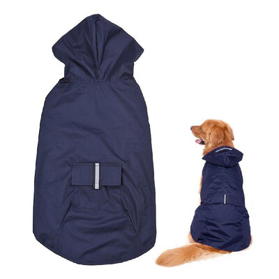 

6XL Reflective Pet Dog Rain Coat Raincoat Rainwear with Leash Hole for Medium Large Dogs