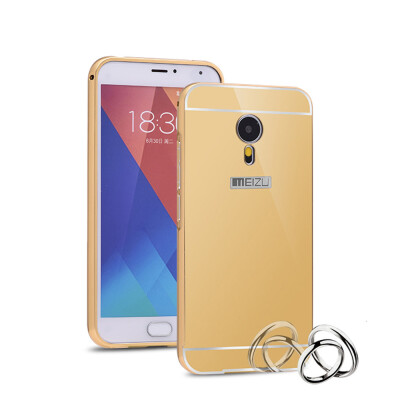 

MOONCASE Plating Metal Frame Edge Mirror Back Protective Shell 2 in 1 Thin Case Cover for Meizu Meilan Metal