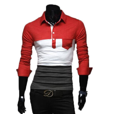

Zogaa New Men's Polo Shirt Color Matching Korean