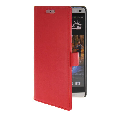 

MOONCASE Slim Leather Flip Wallet Card Pouch with Kickstand Shell Back Case Cover for HTC One Max T6 Red