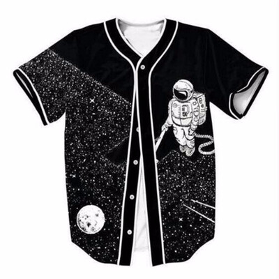 

Astro Clean Jersey Stars Black 3D Printed Shirt WomenMen Hip Hop V-Neck Short Sleeve Tops Outfits