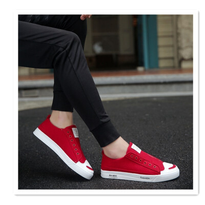 

Summer wear a pedal without lace youth trend canvas shoes street shoot wild low canvas men shoes student tide shoes