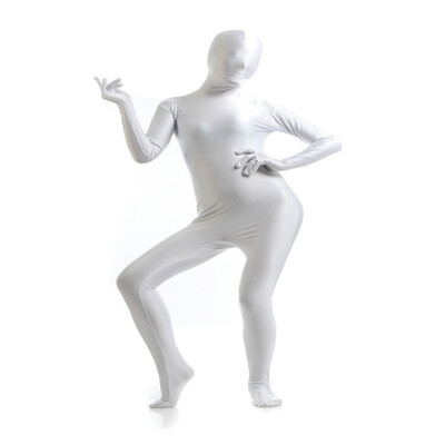 

Womens Spandex Zentai Full Bodysuit Navy Blue Lady Back Zipper Tights Suit Dancewear Womens Catsuit Fancy Halloween Costumes