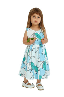 

DAWILS Girls Sleeveless Dress Crew Neck Cute Apple Summer Casual Dresses With Belt