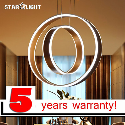 

Lofahs modern LED living room dining room chandelier hanging double ring lighting smart home LED ring lighting