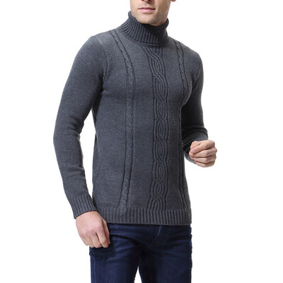

AOWOFS new mens sweaters foreign trade fashion jacquard sweater solid color England casual pullover sweater spot Y036
