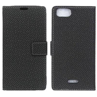 

MOONCASE Millet Red Rice 6A Woven Leather Case - Black