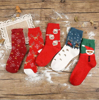 

1pack5 pairs Carnival Womens Men Winter Socks Year-end Celebration Christmas Gift Warm Soft Comfortable Cotton Sock Soxs 5pair