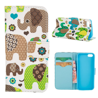 

MOONCASE ЧЕХОЛ ДЛЯ iPhone 5G / 5S Flip PU Leather Fold Wallet Card Slot Kickstand Back [Pattern series] /a21