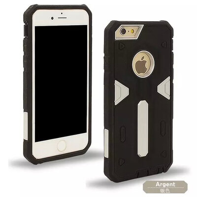 

мити Warrior 2 в 1 тпу PC назад модельер телефон случай мобильник покрытия кожи для iPhone 6 / 6 с