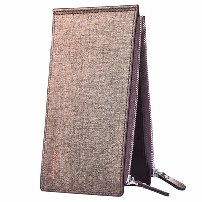 

Business Wallet mens card mobile phone bag light double zipper wallet