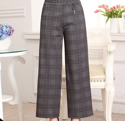 

fashion pants ladies winter winter lattice straight pants casual pants mom all kinds of trousers