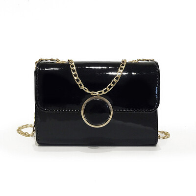 

Fashion Bright Surface Small Bag Female 2018 NEW Women Shoulder Bag Chain Retro Square Bag