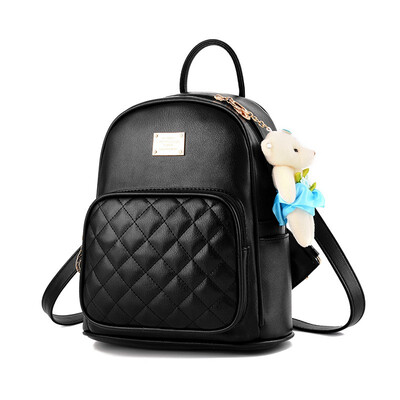 

NovelTeez Backpack College Wind Leisure Backpack Korean Wave Fashion Lady Bag Bear Bag