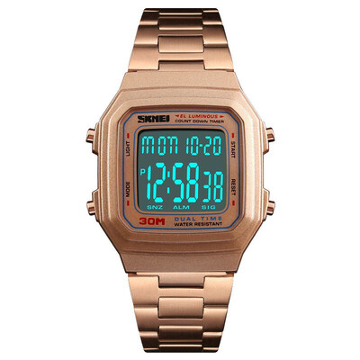 

SKMEI 1337 For Men Trendy Outdoor Sports Duble Time Luxury Digital Watch CutdownWatch Alloy for 1224 hours Saat Relogio Masculino