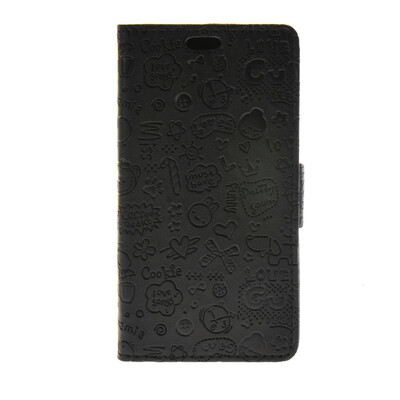 

MOONCASE Cute Little Witch Leather Side Flip Wallet Card Holder Stand Pouch ЧЕХОЛ ДЛЯ Huawei Ascend Y520 Black
