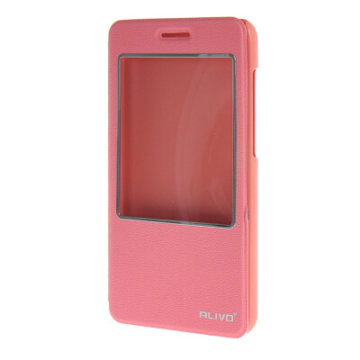 

MOONCASE Case for Huawei Honor 4X Case Slim View Window Leather Flip Bracket Back Cover Pink