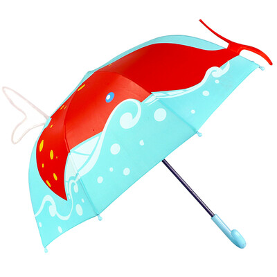

Baby boy umbrella parasol cute cartoon stereo shape umbrella seabed whale 46cm8K