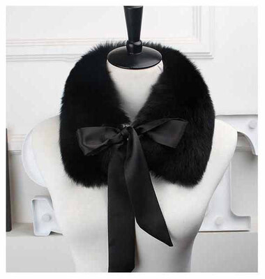 

MSMinShu Genuine Fox Fur Collar Scarf with Lace 100 Natural Fox Fur Scarf Winter Neck Warmer Jacket Fur Collar Short Scarves