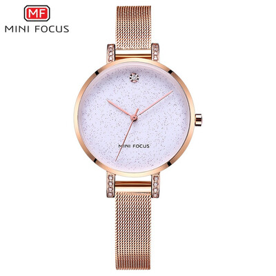 

MINI FOCUS Fashion Casual Stainless Steel Strap Women Quartz Watch MF0160L
