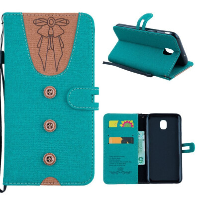 

MOONCASE Samsung Galaxy J6 stitching embossed womens leather case - green