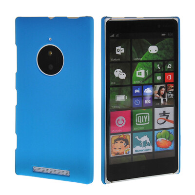 

MOONCASE Hard Rubberized Rubber Coating Devise Back ЧЕХОЛ ДЛЯ Nokia Lumia 830 Light blue