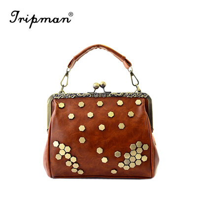 

Tripman Wholesale price beauty rivet 2016 women pu leather handbags women shoulder bags for women handbag tote bag