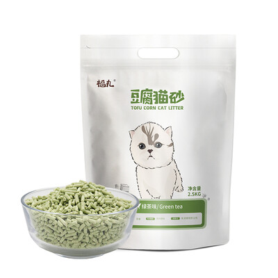 

Fu Pill Green Tea Flavor Tofu Pet Cat Litter Deodorant Fertilizer Plant Can Wash Toilet Cat Sand 25kg 5L