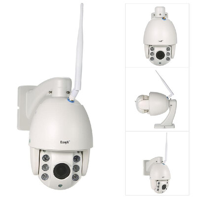

EasyN HD 1080P Wireless WiFi PTZ IP Camera 2812mm 4X Optical Zoom 127" CMOS Sensor 6pcs IR lamps IR-CUT Built in 16G TF Card W